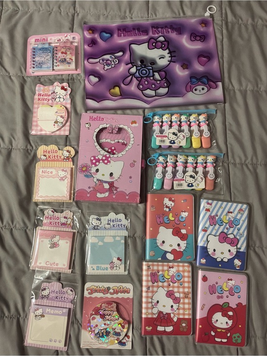 Hello Kitty Other - Hello Kitty Stationery Bundle - 15 Piece Bundle Lot With Lock Box & 5 Journals